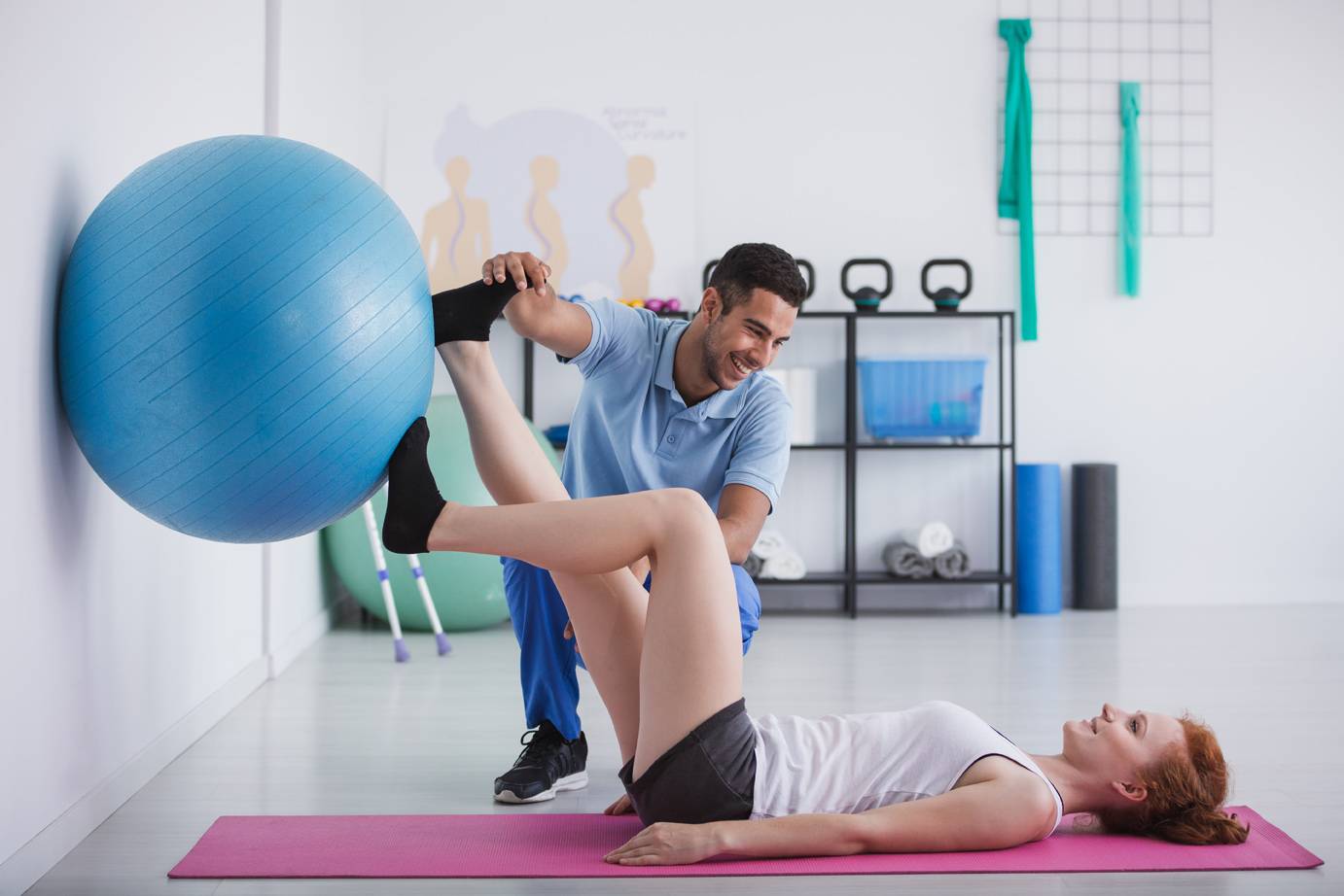 lady doing rehab exercises