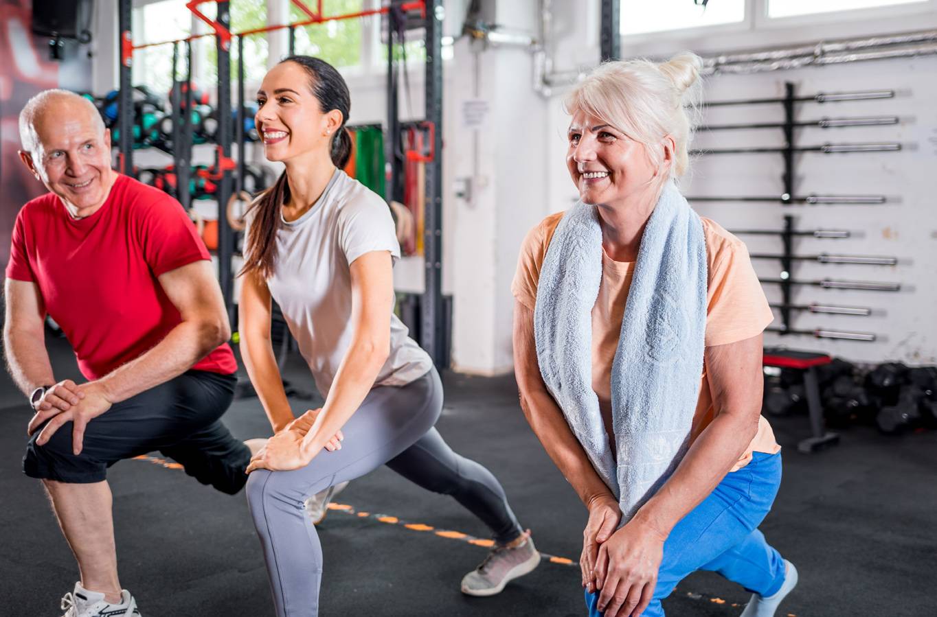 clients enjoying training